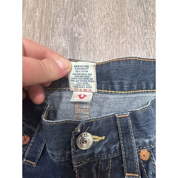 True Religion Jeans Men's Size 32 Straight Leg Mid Rise Causal Denim Blue - Picture 3 of 11